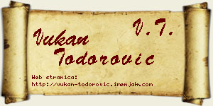 Vukan Todorović vizit kartica